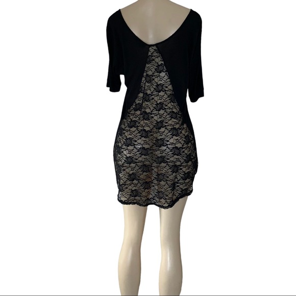 Eye Candy Lace back Bead Embellished Front Scoop Gem Studded SL Shirt - Picture 4 of 6